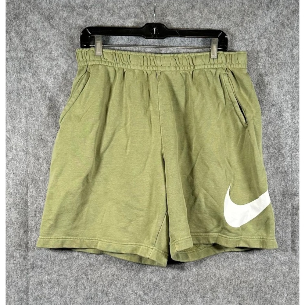 Nike Sportswear Club Graphic Fleece Sweat Shorts Mens XL Green Athleisure